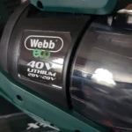 Webb Eco X-SERIES 40V Cordless Axial Blower retail packaging